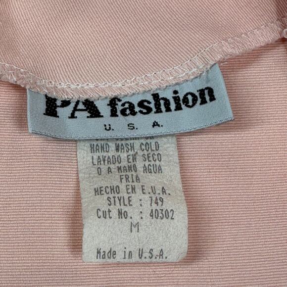 Vintage Blouse Women Medium Blush Pink Lace Ruffle Collar Pearl Button Victorian - Picture 3 of 11